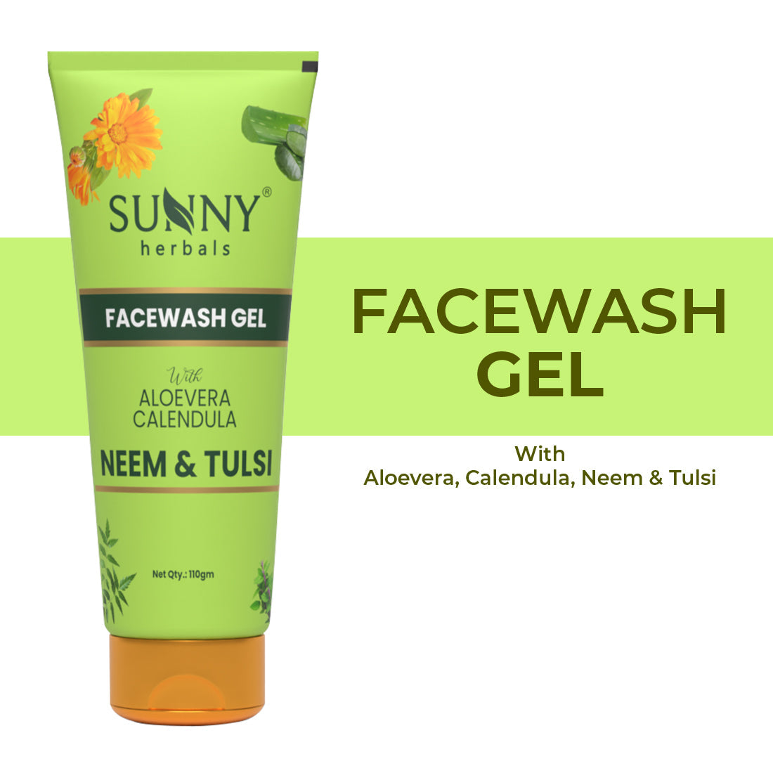 🎁 Face Wash Gel (With Neem And Tulsi)-110gms (100% off)