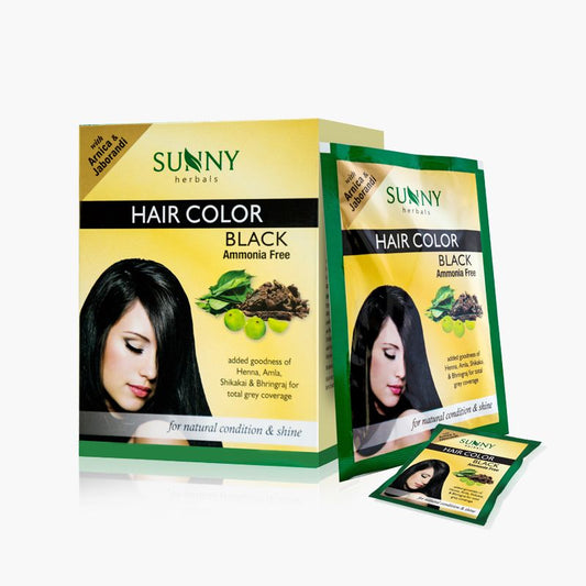 Sunny Herbals Hair Color with Henna, Amla, Shikakai and Bhringraj - 20 GM