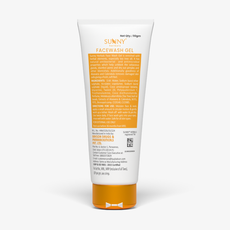 Face Wash Gel With Tea Tree Oil - 110gms