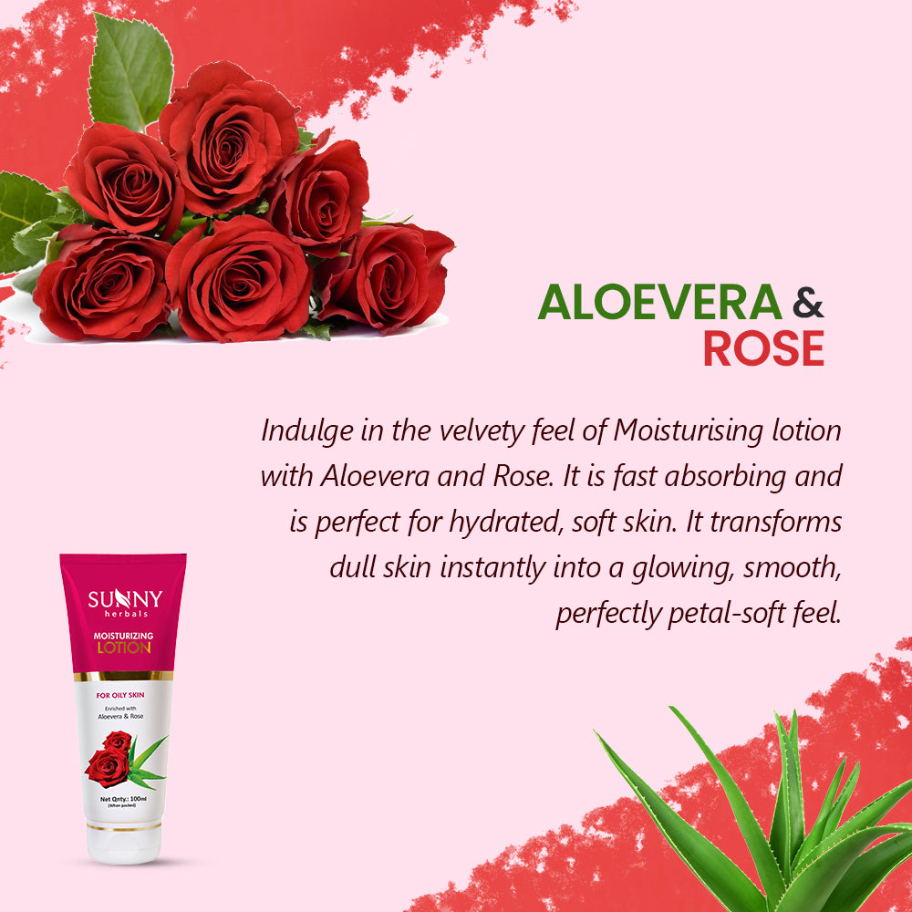 Moisturizing Lotion (With Aloevera & Rose)-100 Ml