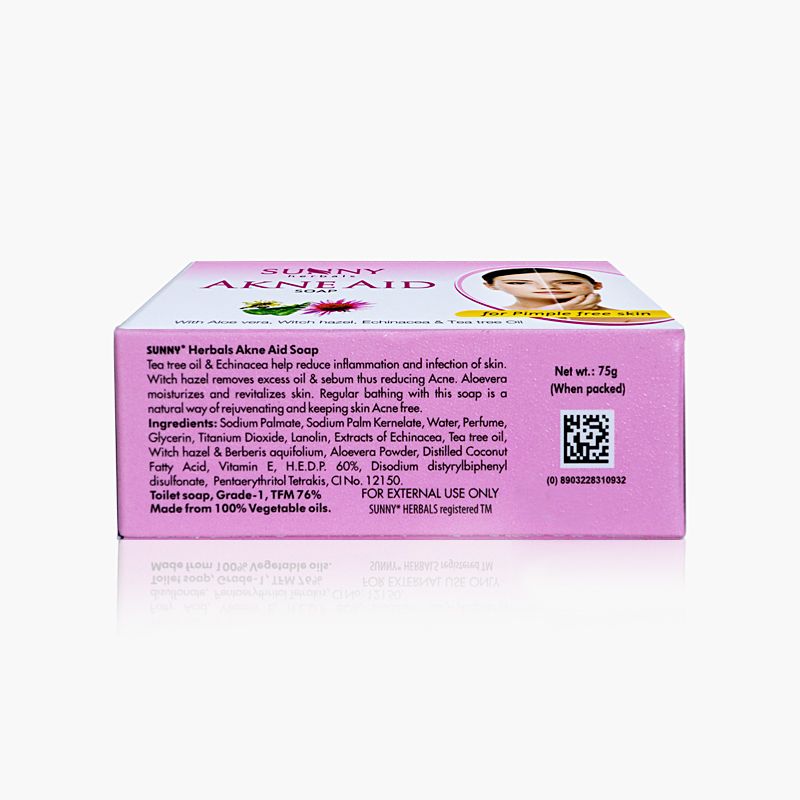 Akne Aid, Derm Aid, Neem Tulsi, Turmeric And Aloevera Calendula Bathing Soaps (5x75g)