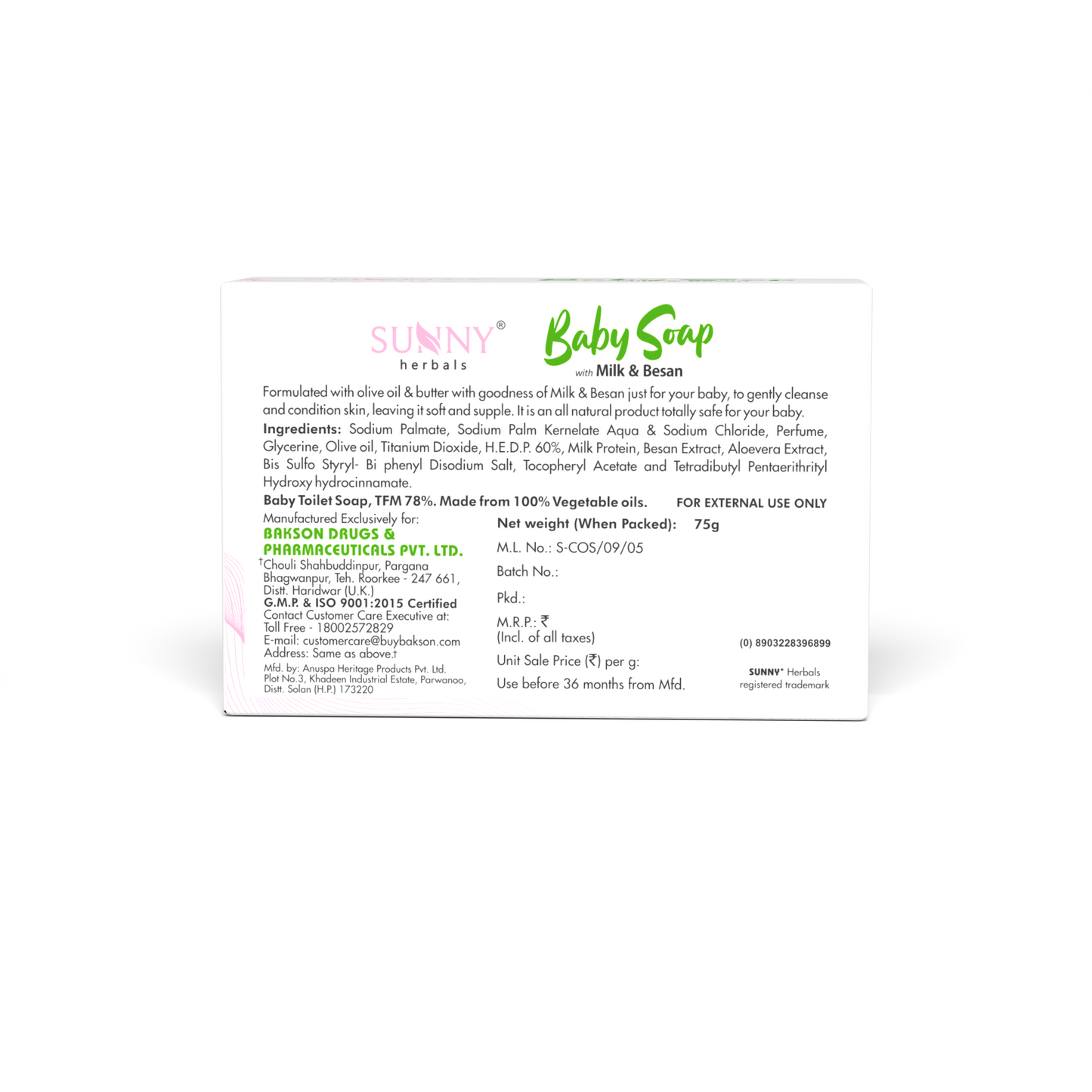 Baby Soap With Milk & Besan - 75g