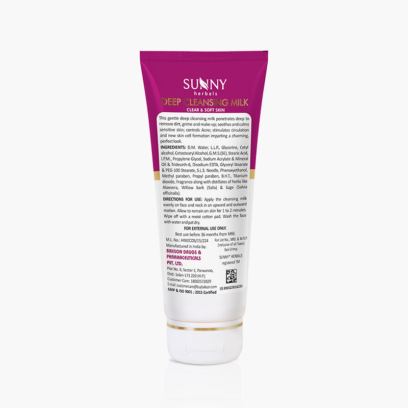 Deep Cleansing Milk (With Aloevera)-100 Ml