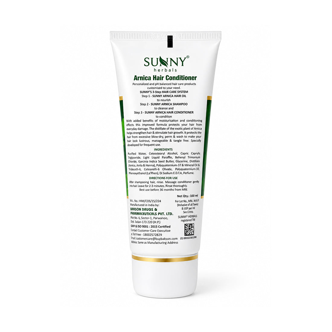 Sunny Herbals Arnica Hair Conditioner bottle on a white background