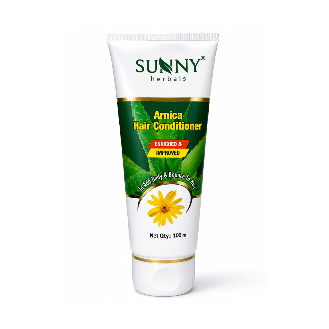 Sunny Herbals Arnica Hair Conditioner tube on a white background