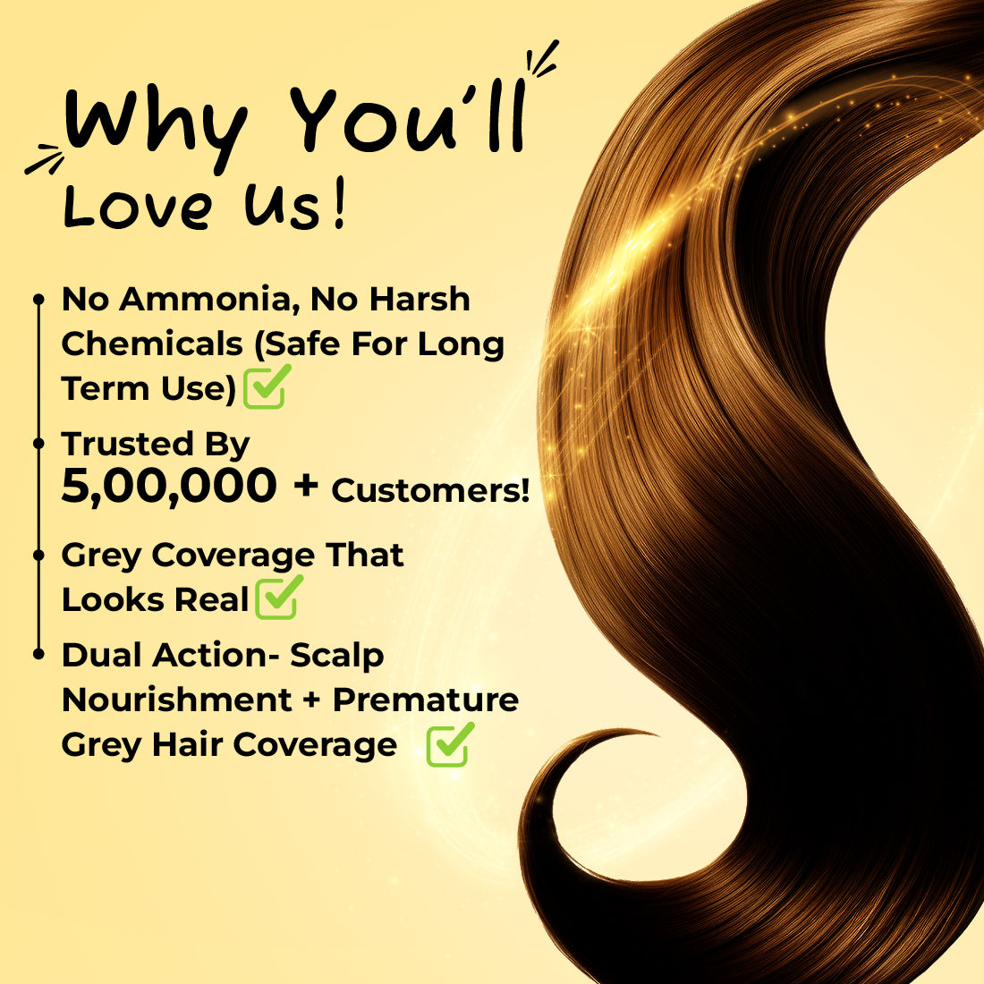 Sunny Herbals Hair Color with Henna, Amla, Shikakai and Bhringraj 10 Gm