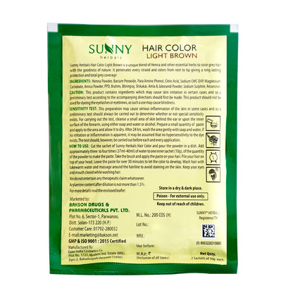 Sunny Herbals Hair Color with Henna, Amla, Shikakai and Bhringraj 10 Gm