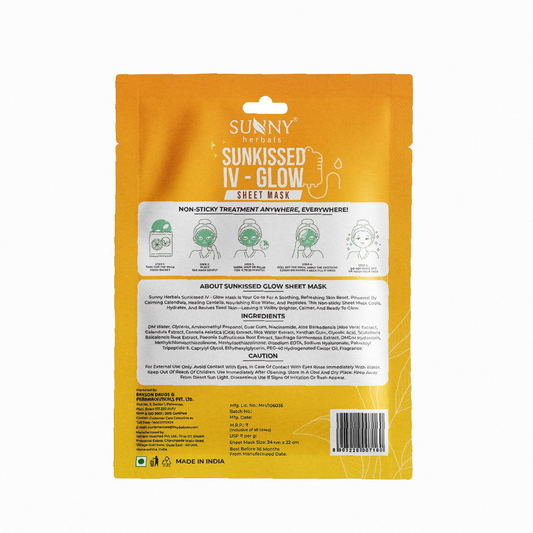 Sunkissed IV - Glow  Sheet Mask
