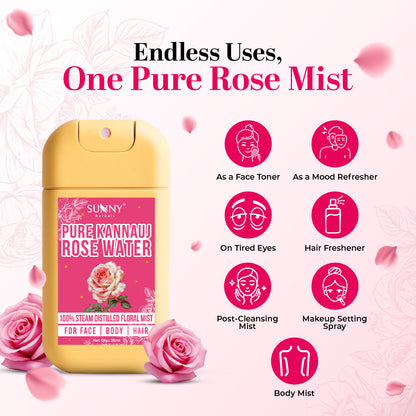 Pure Kannauj Rose Water- 25 ML