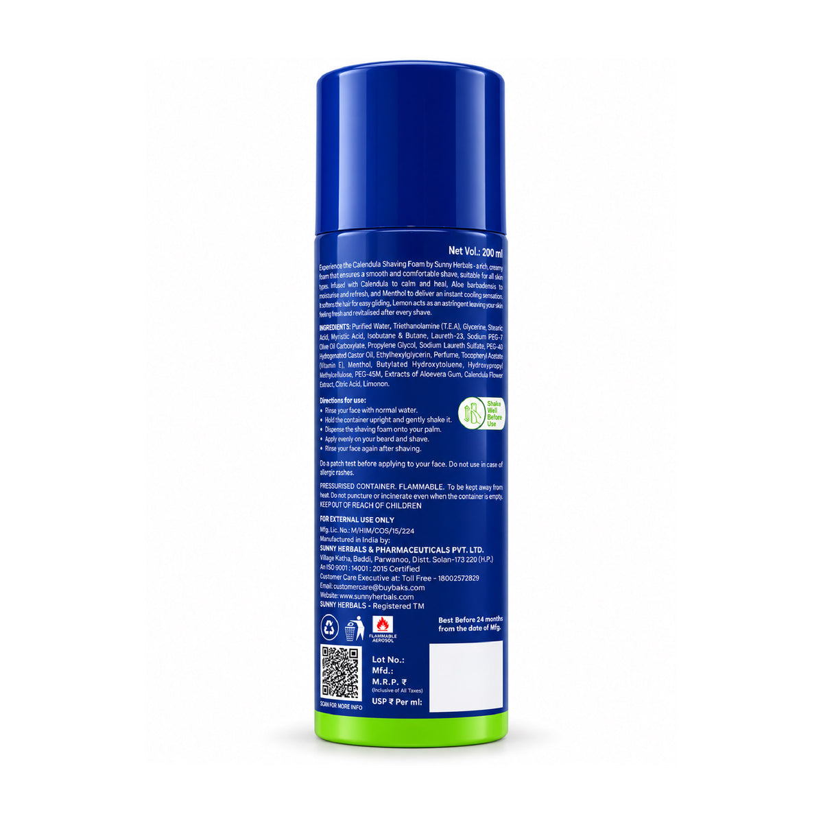 Calendula Shaving Foam - 200 ml