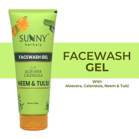 🎁 Face Wash Gel (With Neem And Tulsi)-110gms (100% off)