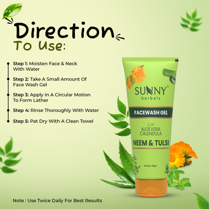 Face Wash Gel (With Neem And Tulsi)-110gms