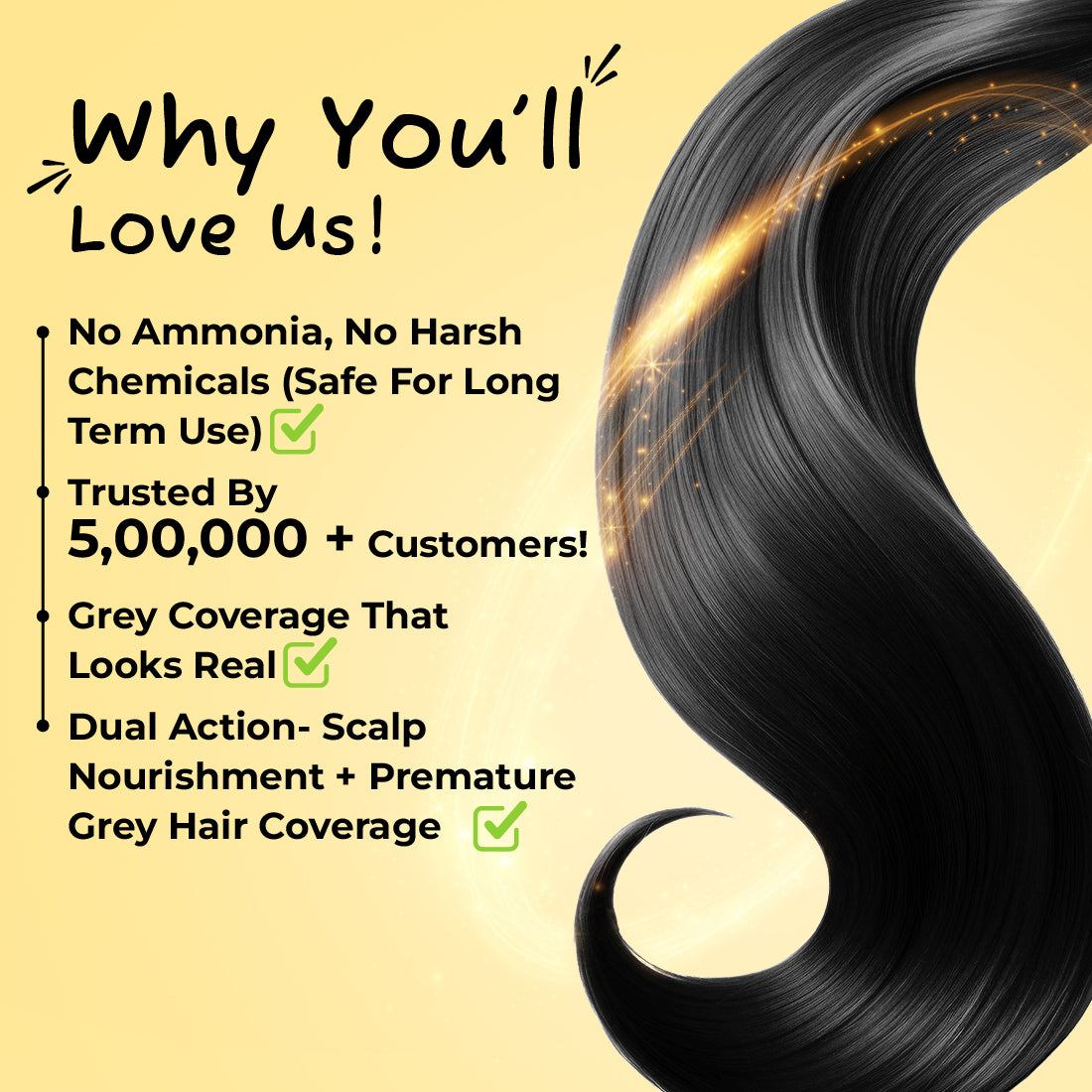 Sunny Herbals Hair Color with Henna, Amla, Shikakai and Bhringraj 20 Gm