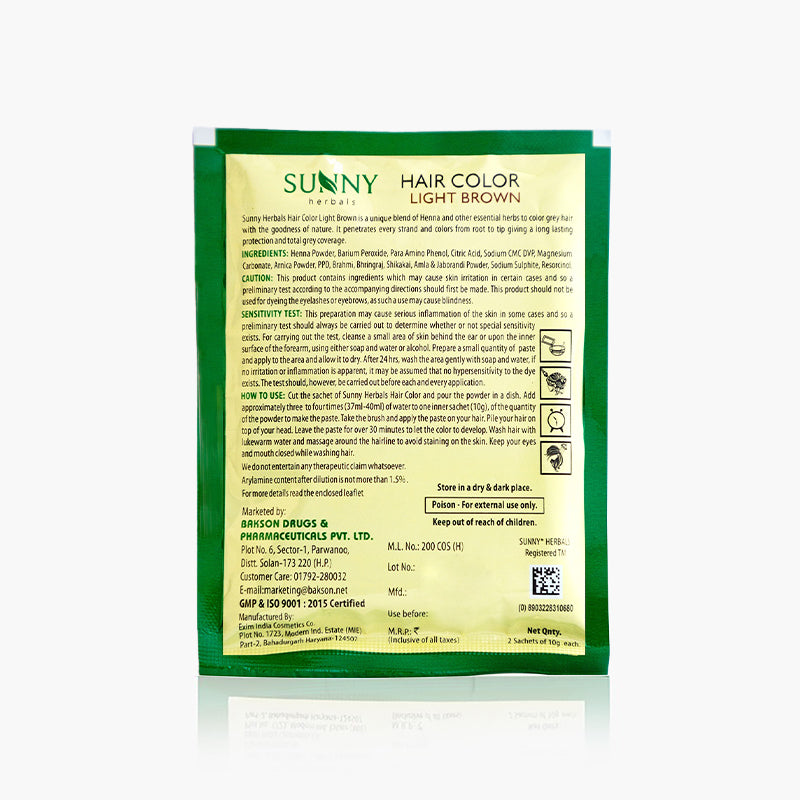 Sunny Herbals Hair Color with Henna, Amla, Shikakai and Bhringraj - 20 GM