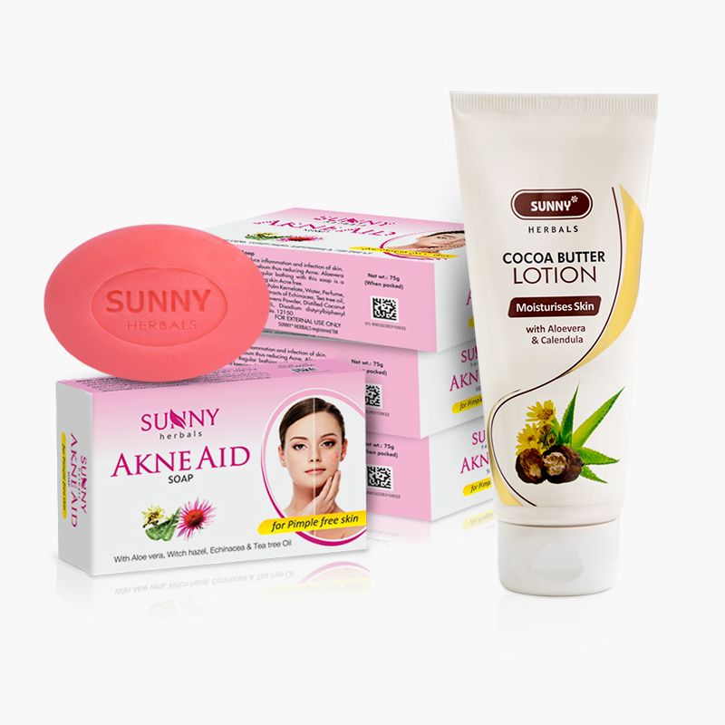 Cocoa Butter Lotion (100ml) & Akne Aid Soap(4x75gm)