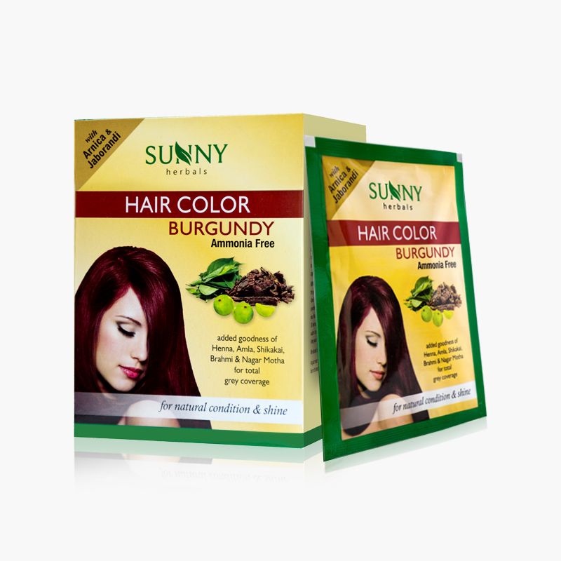 Sunny Herbals Hair Color with Henna, Amla, Shikakai and Bhringraj 10 Gm