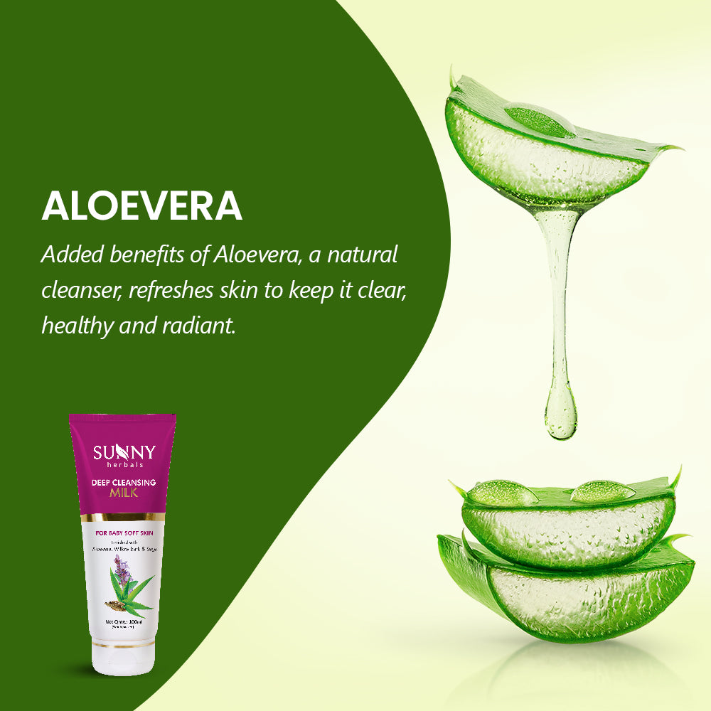 Deep Cleansing Milk (With Aloevera)-100 Ml