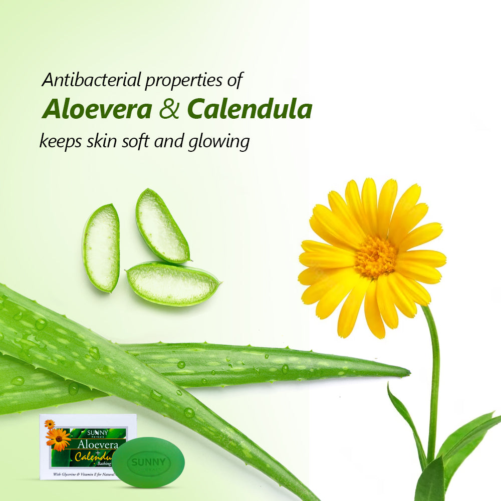 Aloevera+Calendula Bathing Bar - 75 Gms
