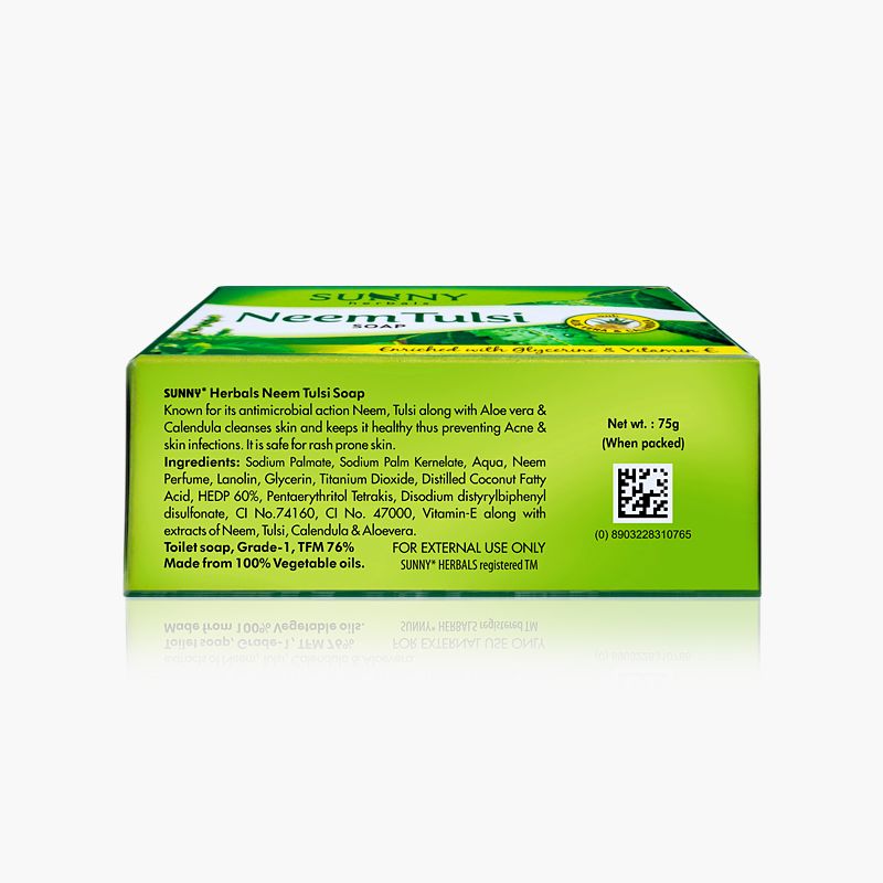 Akne Aid, Derm Aid, Neem Tulsi, Turmeric And Aloevera Calendula Bathing Soaps (5x75g)