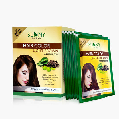 Sunny Herbals Hair Color with Henna, Amla, Shikakai and Bhringraj 20 Gm